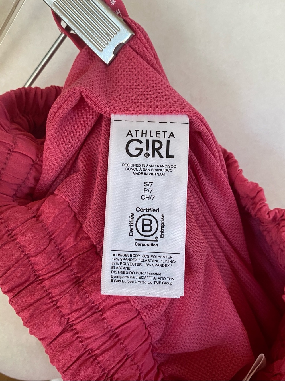 Athleta Girls' Coral Pink Elastic-Waist Joggers - Picture 7 of 7